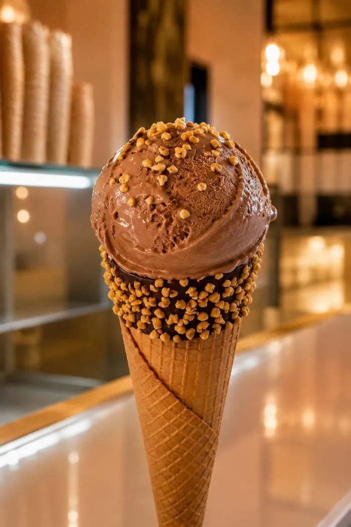 Ferrero gelato at Chanté Gelato