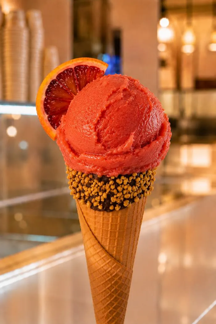 Negroni sorbet at Chanté Gelato
