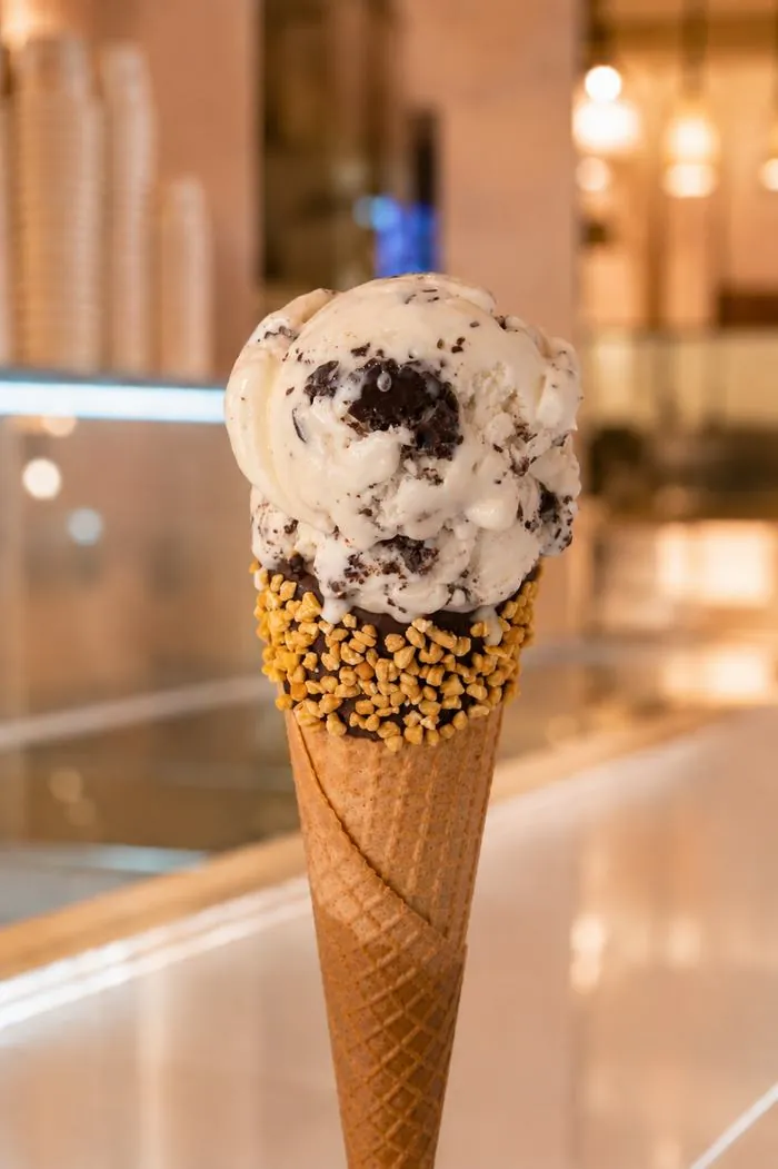 Stracciatella gelato at Chanté Gelato